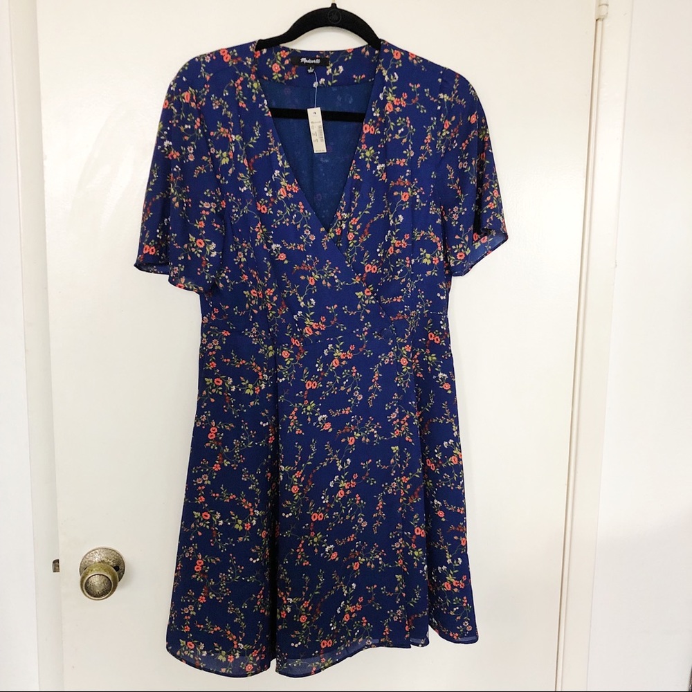 Madewell floral wrap dress